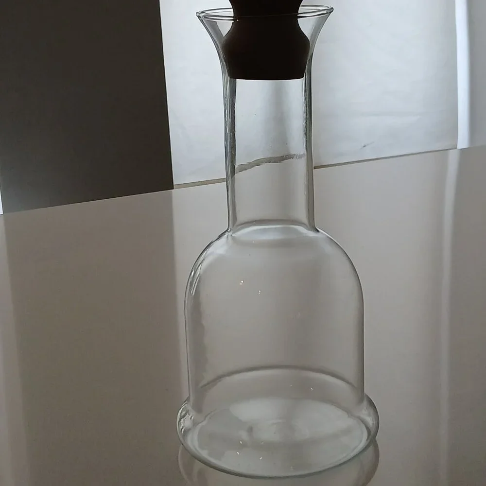 Glass Carafe with Wood Stopper